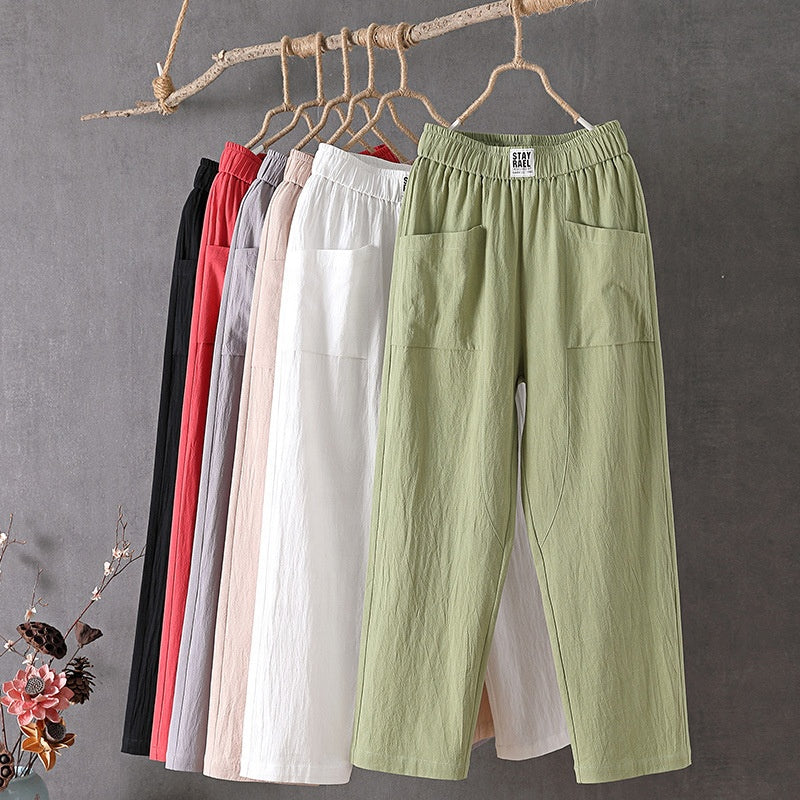 Ava - Linen Crop Pants