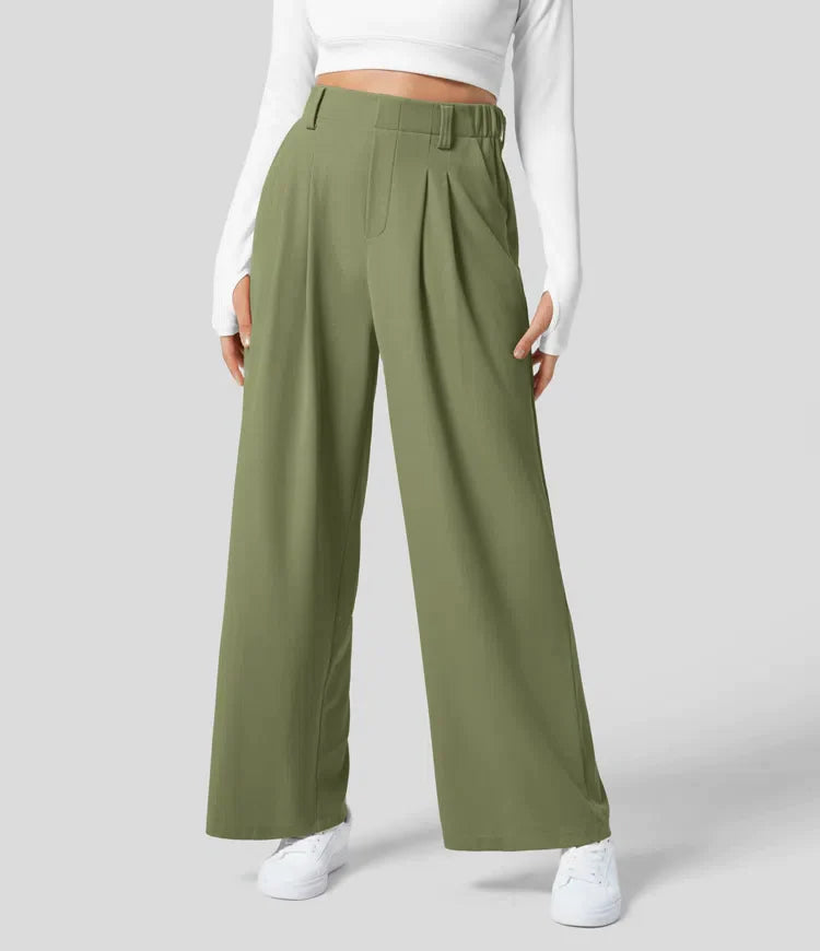 Peppy - High Waisted Waffle Pants
