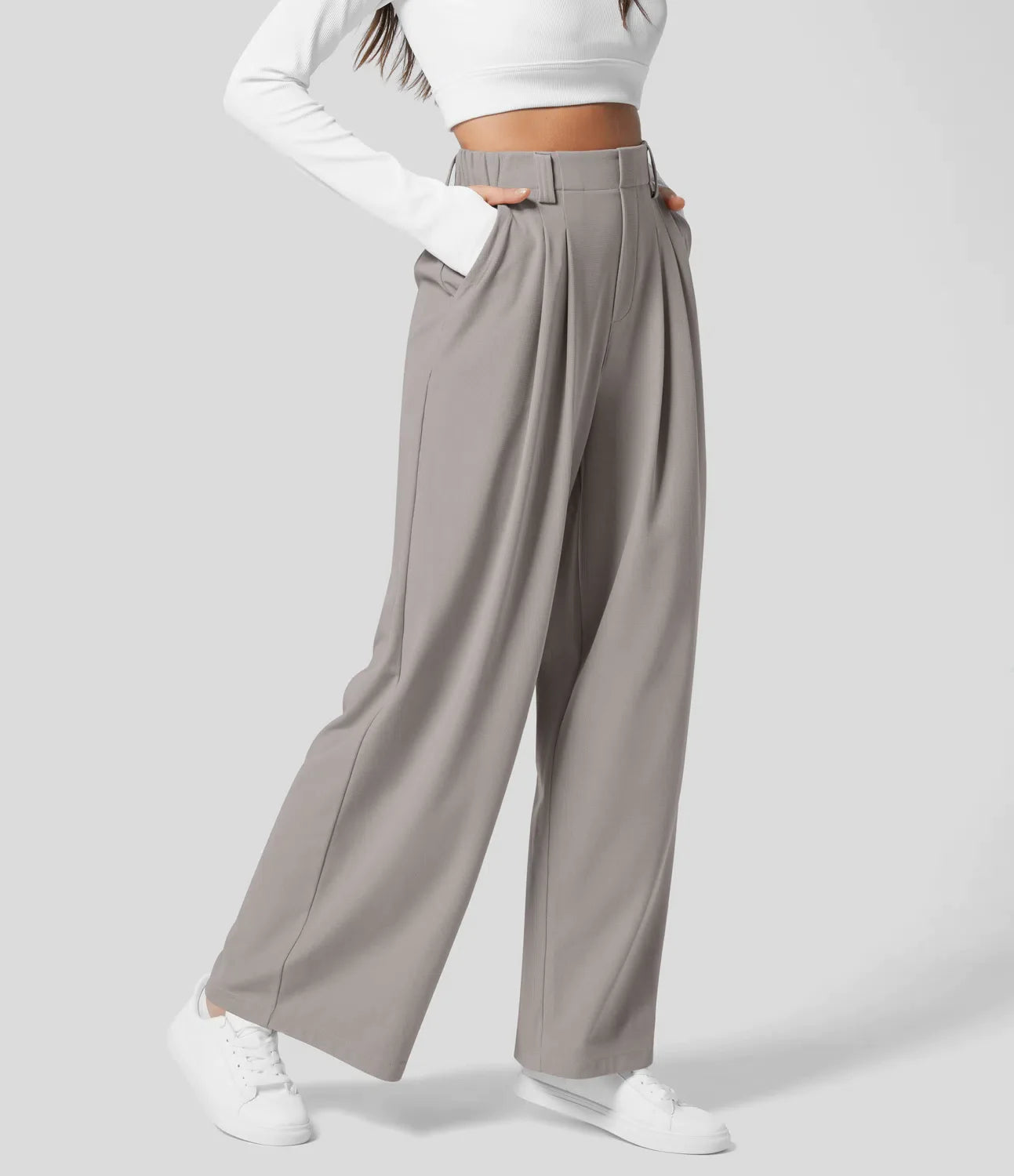Peppy - High Waisted Waffle Pants