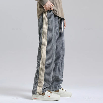 Santorini Waffle Knit Cotton Trousers