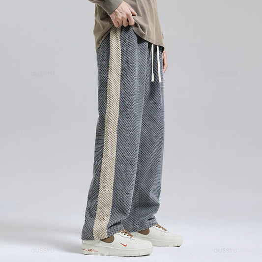 Santorini Waffle Knit Cotton Trousers
