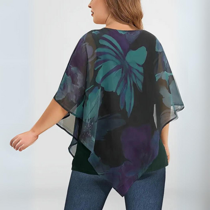 Carissa - Elegant Flowy Crew Neck Top