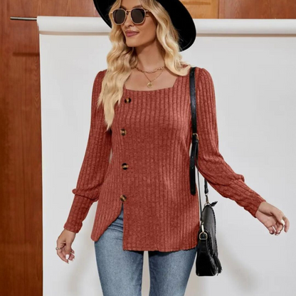 Sara - Squared Collar Sweater