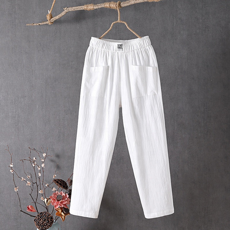 Ava - Linen Crop Pants