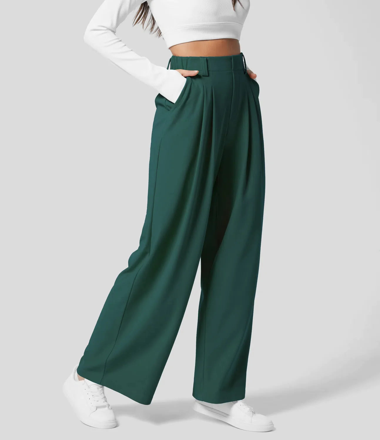 Peppy - High Waisted Waffle Pants