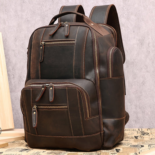 ADVENTURER HORSE HIDE LEATHER TRAVEL BACKPACK