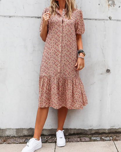 Bella - Mid Length Soft Ruffles Dress