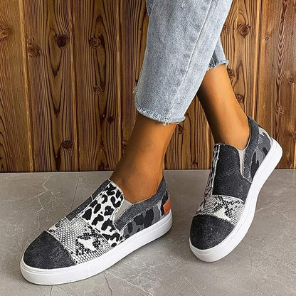 Beverly Casual Raw Edge Canvas Slip-Ons