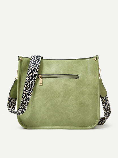 Adele - Leopard Faux Leather Crossbody Bag