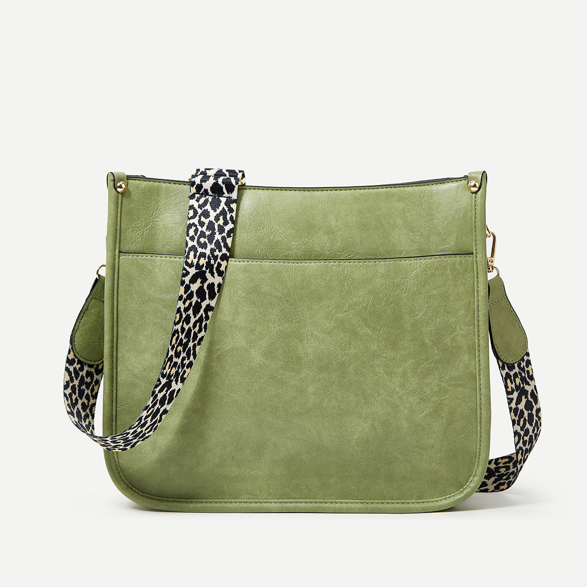 Adele - Leopard Faux Leather Crossbody Bag