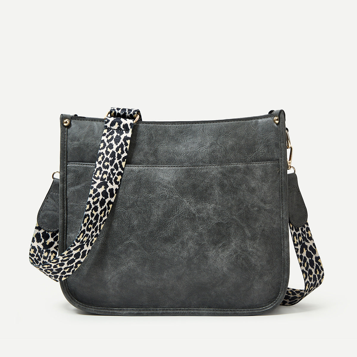 Adele - Leopard Faux Leather Crossbody Bag