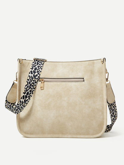 Adele - Leopard Faux Leather Crossbody Bag