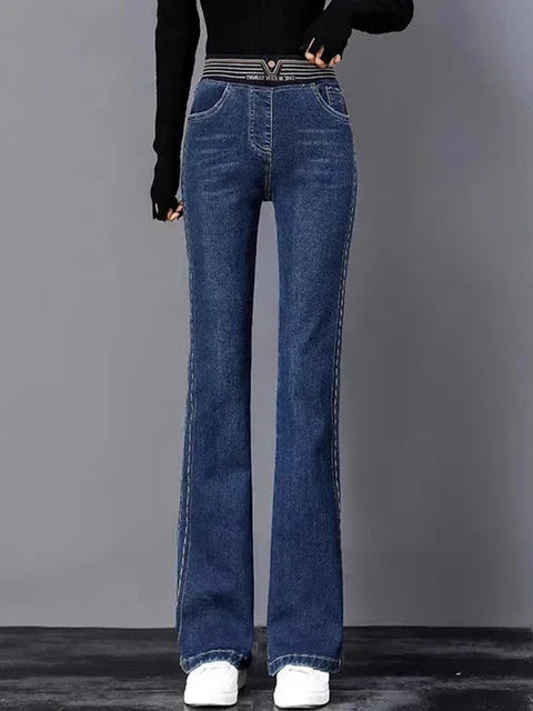 Vintage Elastic High Waist Jeans