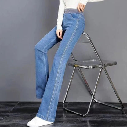 Vintage Elastic High Waist Jeans