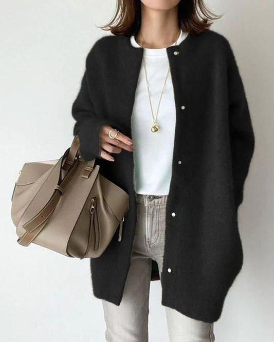 KATHY LONG-SLEEVED BUTTON DOWN CARDIGAN