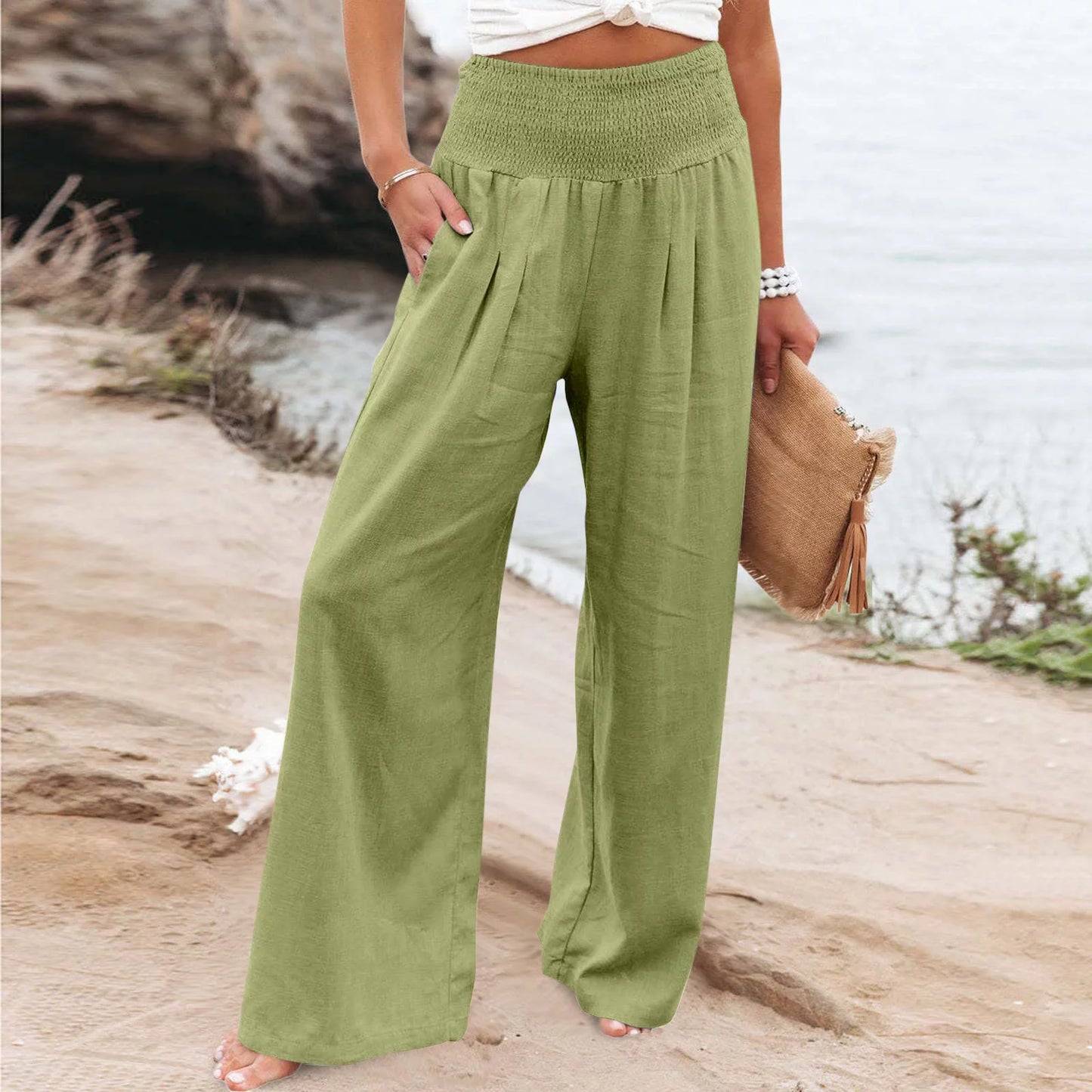 Milda - High-Waist Palazzo Trousers