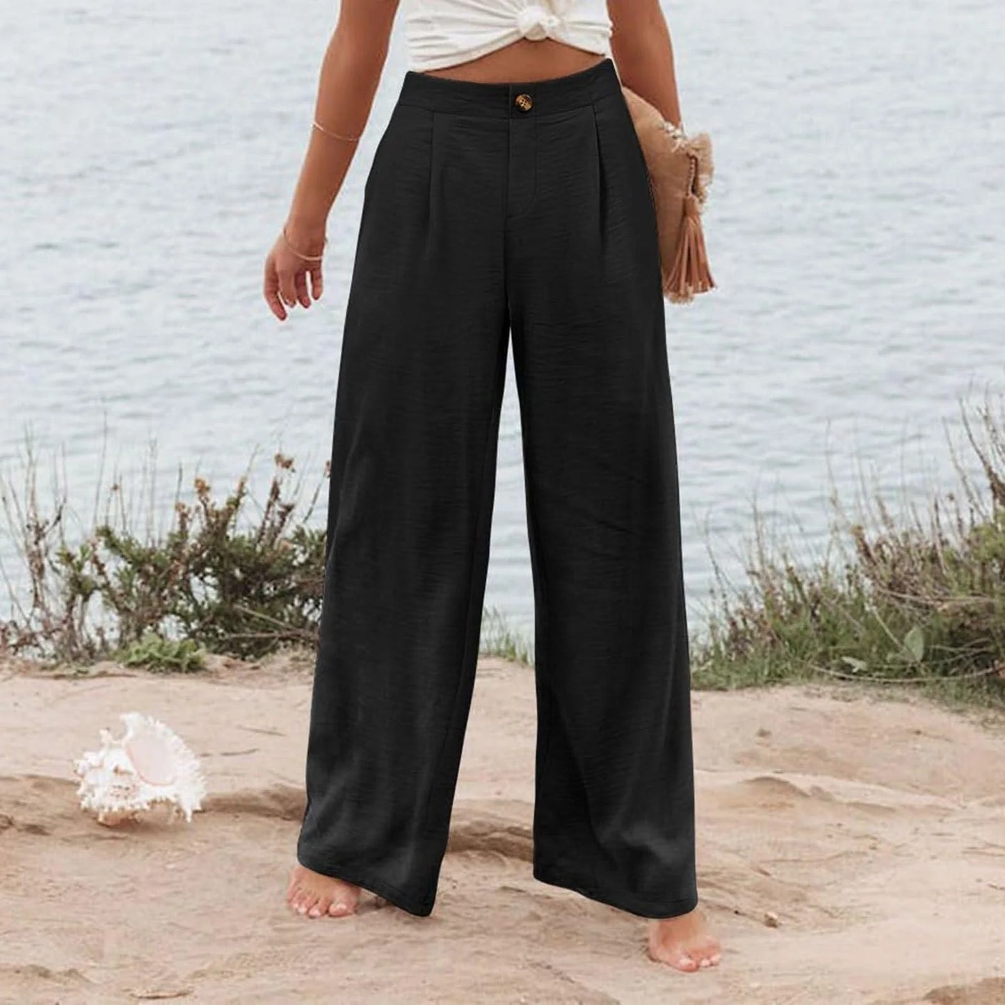 Milda - High-Waist Palazzo Trousers