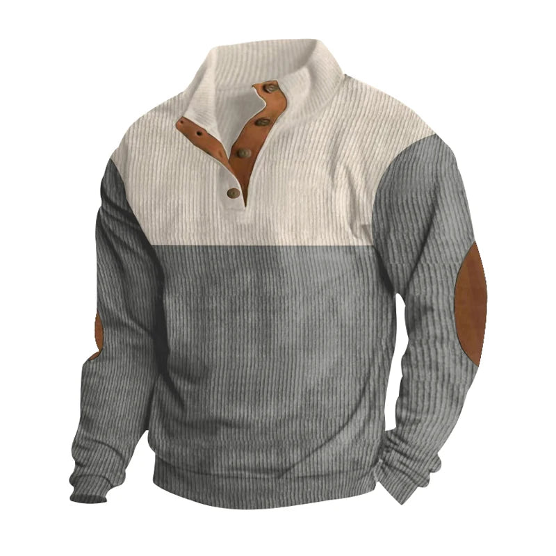 Lachlan | Men's Ribbed Button Up Sweater